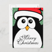 Niedlicher WeihnachtsPenguin Feiertagspostkarte (Vorne/Hinten)