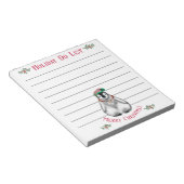 Niedlicher Weihnachtspenguin , festliches arktisch Notizblock (angewinkelt)