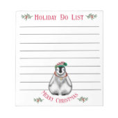 Niedlicher Weihnachtspenguin , festliches arktisch Notizblock (Vorderseite)