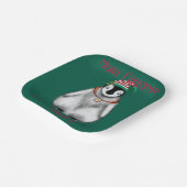 Niedlicher Weihnachtspenguin , festliches arktisch Pappteller (Gewinkelt)