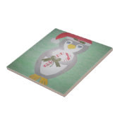 Niedlicher WeihnachtsPenguin Fliese (Seite)