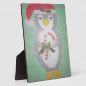 Niedlicher WeihnachtsPenguin Fotoplatte (Seite)