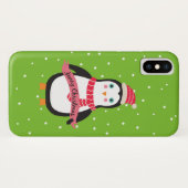 Niedlicher Weihnachtspenguin "Frohe Weihnachten" Case-Mate iPhone Hülle (Rückseite (Horizontal))