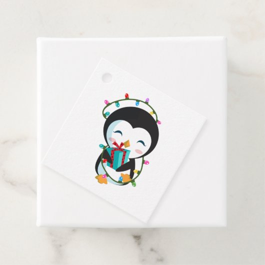 Niedlicher WeihnachtsPenguin Geschenkanhänger (Beispiel)