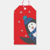 Niedlicher WeihnachtsPenguin Geschenkanhänger (Vorderseite)