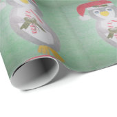 Niedlicher WeihnachtsPenguin Geschenkpapier (Rolleneckpunkt)