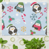 Niedlicher WeihnachtsPenguin Geschirrtuch (Gefaltet)