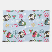 Niedlicher WeihnachtsPenguin Geschirrtuch (Horizontal)