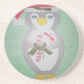 Niedlicher WeihnachtsPenguin Getränkeuntersetzer (Vorne)
