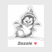 Niedlicher Weihnachtspenguin, Happy Baby Bird Aufkleber (Blatt)