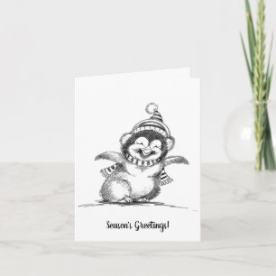 Niedlicher Weihnachtspenguin, Happy Baby Bird Feiertagskarte