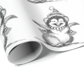 Niedlicher Weihnachtspenguin, Happy Baby Bird Geschenkpapier (Rolleneckpunkt)