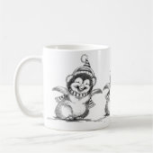 Niedlicher Weihnachtspenguin, Happy Baby Bird Kaffeetasse (Links)
