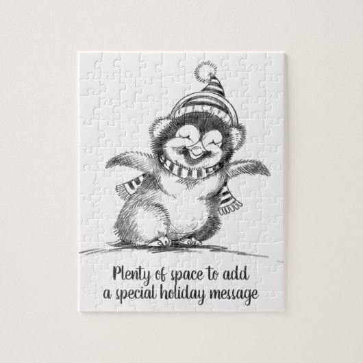 Niedlicher Weihnachtspenguin, Happy Baby Bird Puzzle (Vertikal)