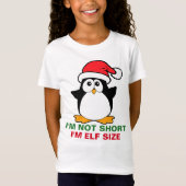 Niedlicher Weihnachtspenguin Ich bin nicht Kurz, d T-Shirt (Vorderseite)