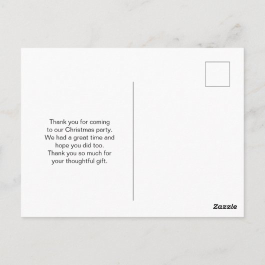 Niedlicher Weihnachtspenguin in der Weihnachtsmann Postkarte (Rückseite)