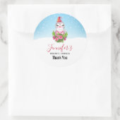 Niedlicher WeihnachtsPenguin in der Weihnachtsmann Runder Aufkleber (Tasche)