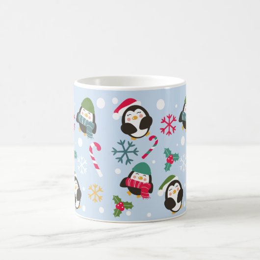 Niedlicher WeihnachtsPenguin Kaffeetasse (Mittel)