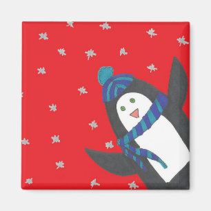 Niedlicher WeihnachtsPenguin Magnet