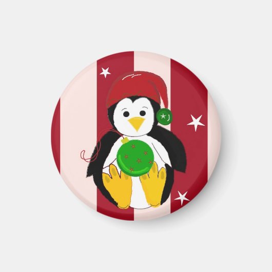 Niedlicher WeihnachtsPenguin Magnet (Vorne)