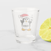 Niedlicher WeihnachtsPenguin personifizieren Schnapsglas (Rückseite)