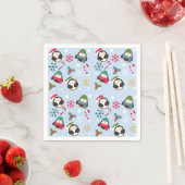 Niedlicher WeihnachtsPenguin Serviette (Beispiel)