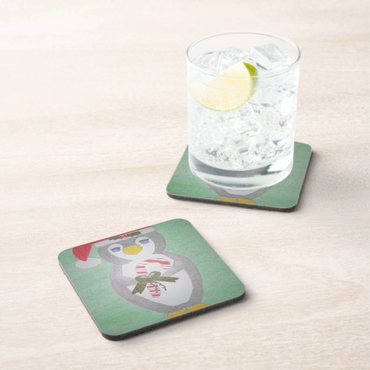 Niedlicher WeihnachtsPenguin Untersetzer (Rechte Seite)