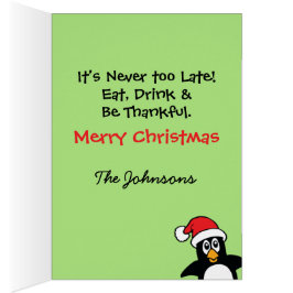 Niedlicher Weihnachtspinguin Es ist nie zu spät