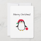 Niedlicher Weihnachtspinguin - Feiertagskarte (Vorderseite)