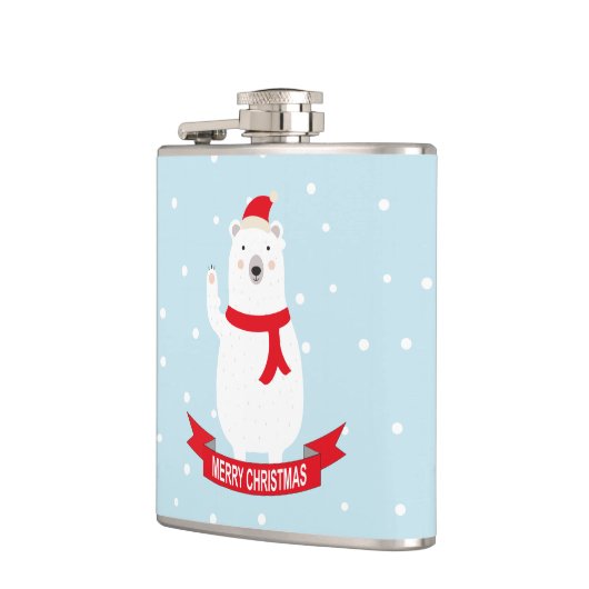 Niedlicher Weihnachtspolar Flachmann (Links)