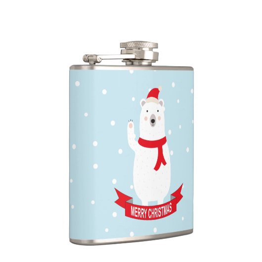 Niedlicher Weihnachtspolar Flachmann (Rechts)