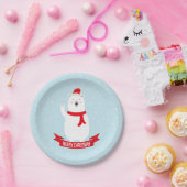 Niedlicher Weihnachtspolar Pappteller (Party)