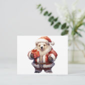 Niedlicher Weihnachtspolar Postkarte (Stehend Vorderseite)
