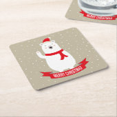 Niedlicher Weihnachtspolar Rechteckiger Pappuntersetzer (angewinkelt)