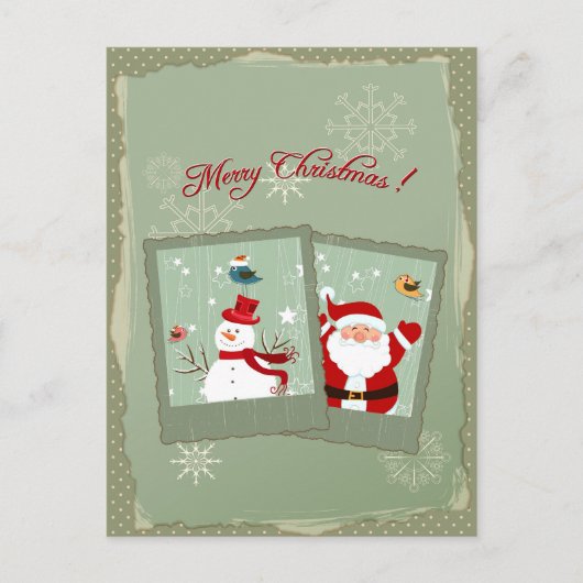 Niedlicher Weihnachtsposcard Feiertagspostkarte (Vorderseite)