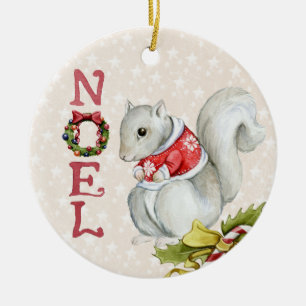 Niedlicher Weihnachtsquirse Keramik Ornament