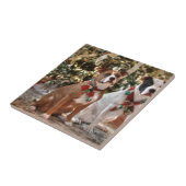 Niedlicher Weihnachtsrettungswagen und America Bul Fliese (Seite)