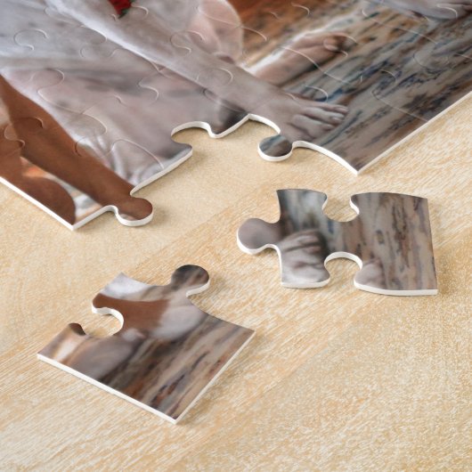 Niedlicher Weihnachtsrettungswagen und America Bul Puzzle (Seite)