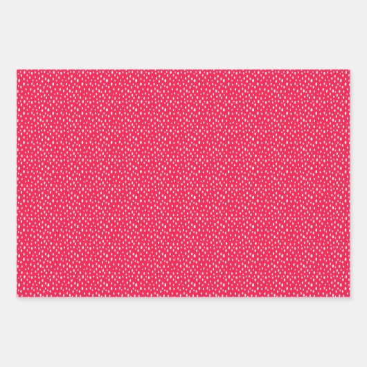 Niedlicher Weihnachtsroter Doodle Geschenkpapier Set (Vorderseite 2)