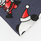 Niedlicher Weihnachtssankt-Panda Fleecedecke (Ecke)