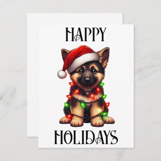 Niedlicher Weihnachtsschäfer Feiertagskarte (Vorne/Hinten)