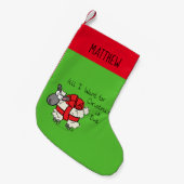 Niedlicher Weihnachtsschlaf Cartoon Kleiner Weihnachtsstrumpf (Vorderansicht (hängend))