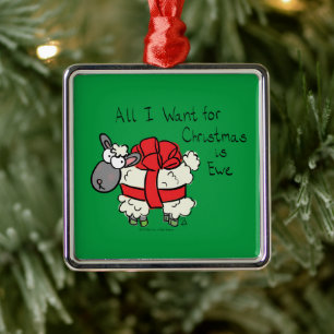 Niedlicher Weihnachtsschlaf Cartoon Ornament Aus Metall