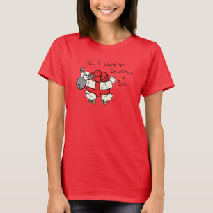 Niedlicher Weihnachtsschlaf Cartoon T-Shirt