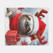 Niedlicher Weihnachtsschlamm Fleecedecke (Vorderseite (Horizontal))