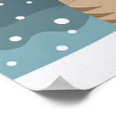 Niedlicher Weihnachtsschnee für Haustiere Poster (Ecke)