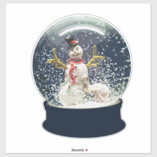 Niedlicher Weihnachtsschnee Globe Glücklicher Win Aufkleber