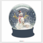 Niedlicher Weihnachtsschnee Globe Happy Winter Sno Aufkleber (Blatt)