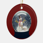 Niedlicher Weihnachtsschnee Globe Happy Winter Sno Keramik Ornament (Links)