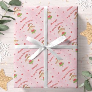 Niedlicher Weihnachtsschnee Personalisiert Geschenkpapier